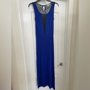 Hearts dress in sapphire blue with sheer blk inserts Size Medium NWT 🎉Host Pick🎉